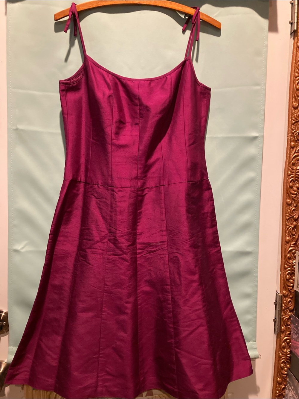 Fuchsia Anne Taylor Tie-Shoulder Midi Dress